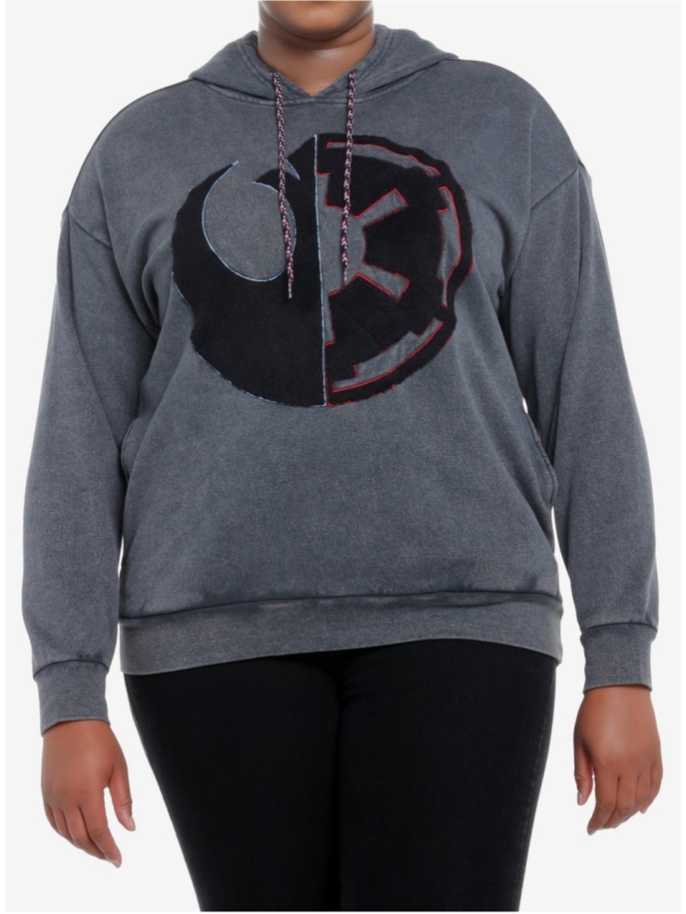 NWT Her Universe Star Wars Rebel Empire Split Hoodie Plus Size 2 Gray